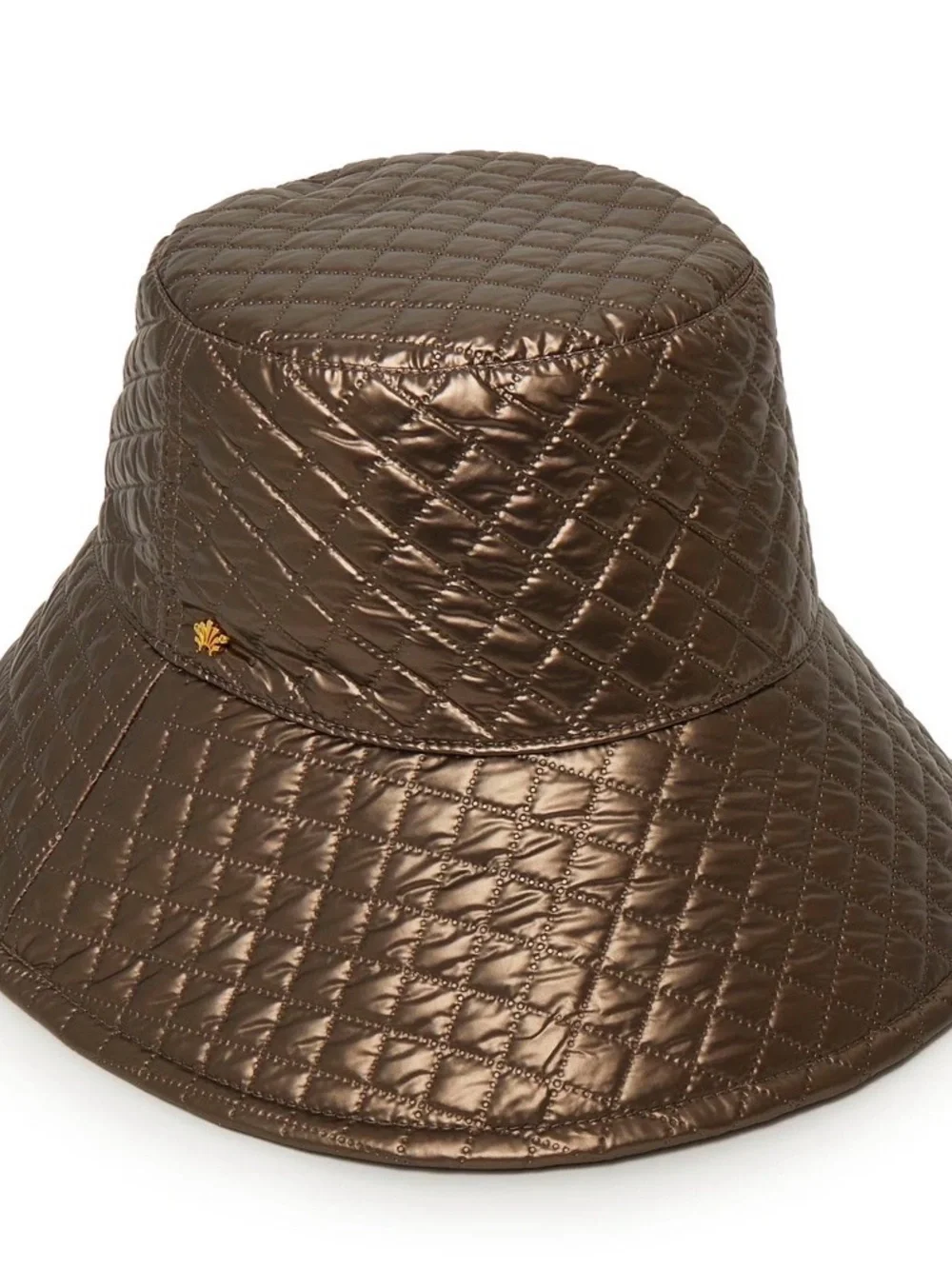 Lele Sadoughi, NWTs Quilted Metallic Brown Bucket Hat - Women's Accessories